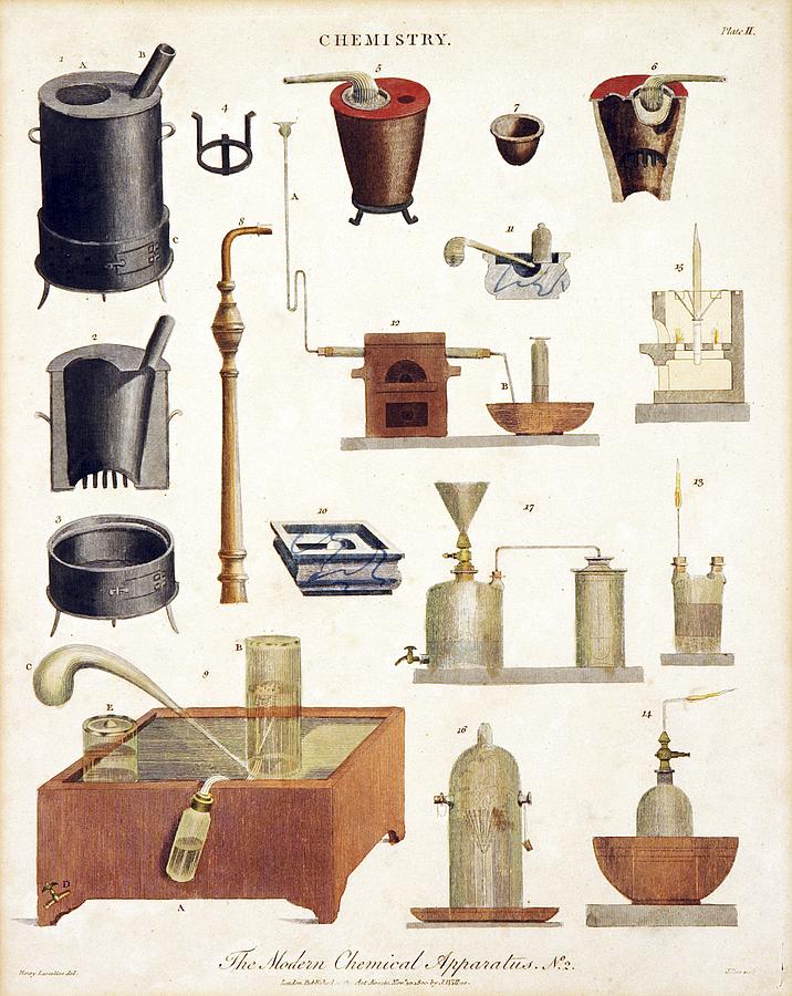 Device Photograph - Chemistry equipment, early 19th century #6 by Science Photo Library