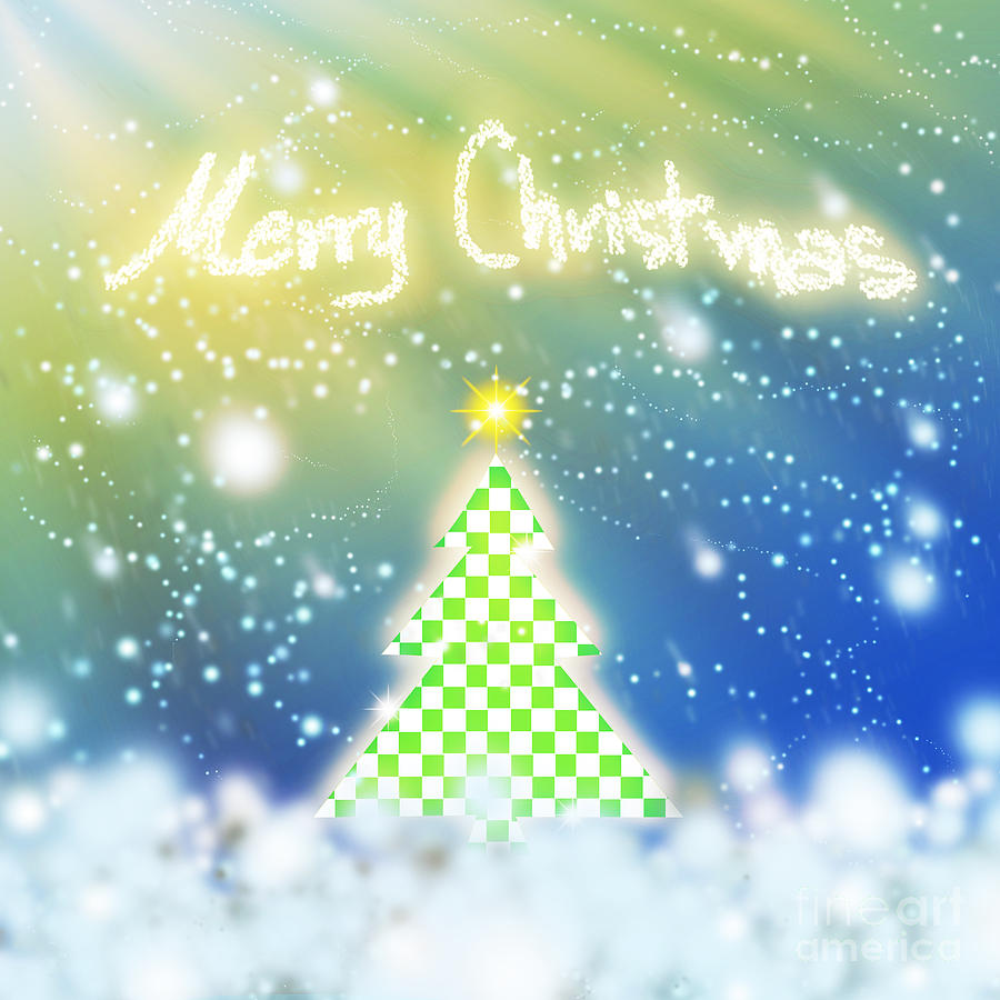 Chess Style Christmas Tree Digital Art by Atiketta Sangasaeng - Fine ...
