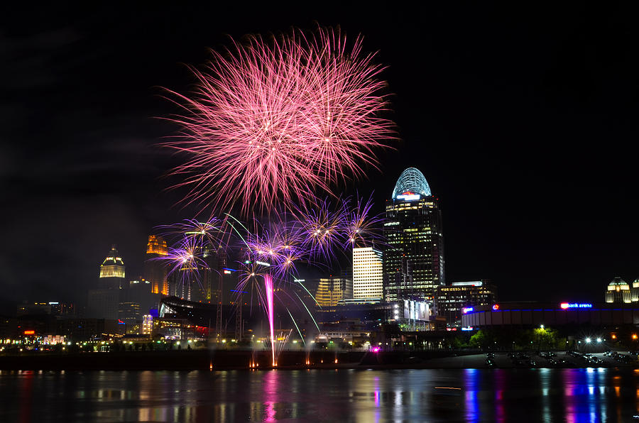 Cincinnati Fireworks Photograph by David Long Fine Art America