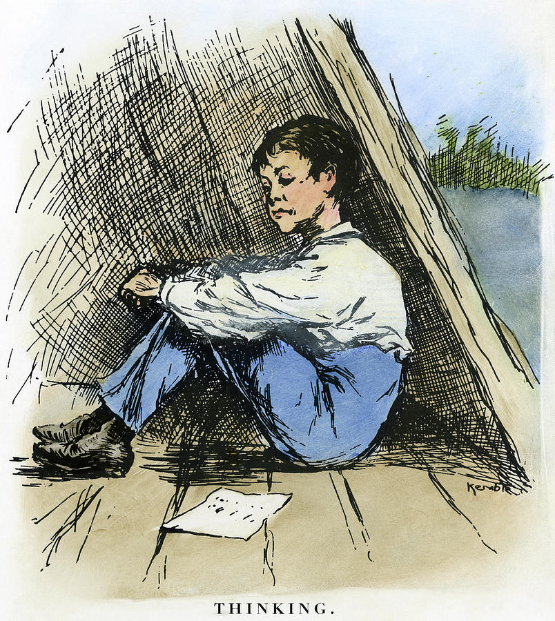 Clemens Huck Finn, 1885 #6 Drawing by Granger