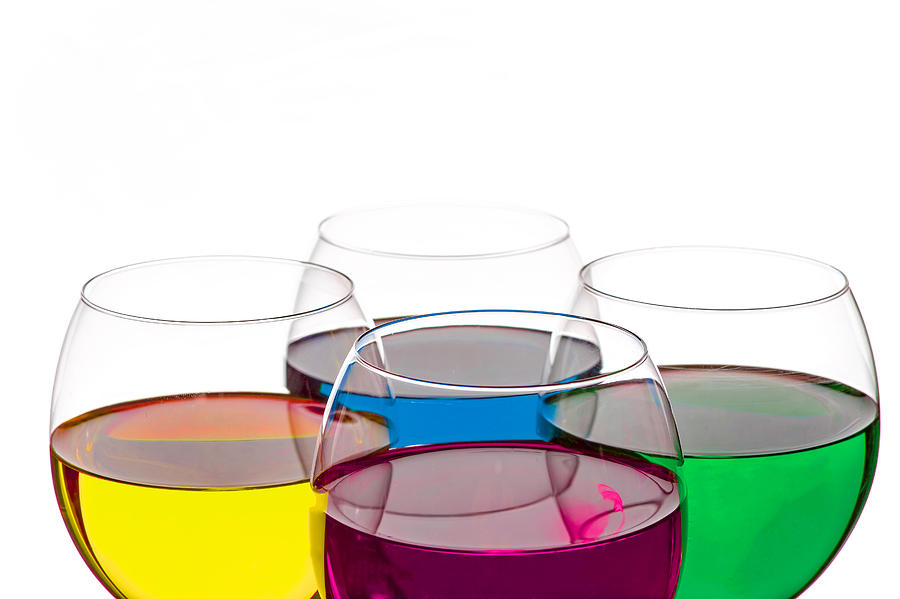 Colorful Wine Glasses #6 Photograph by Peter Lakomy