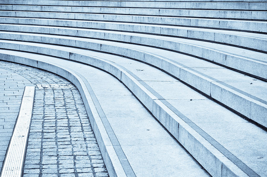 Abstract Photograph - Concrete steps #6 by Tom Gowanlock