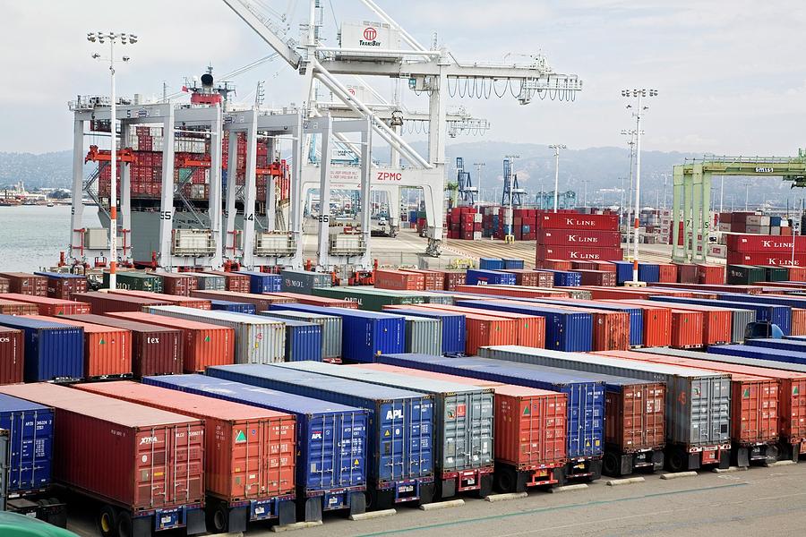 Crane Photograph - Container Port #6 by Jim West