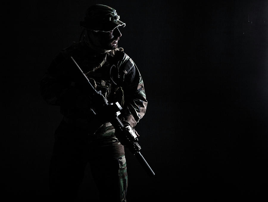 Contour Shot Of U.s. Special Forces #6 Photograph by Oleg Zabielin