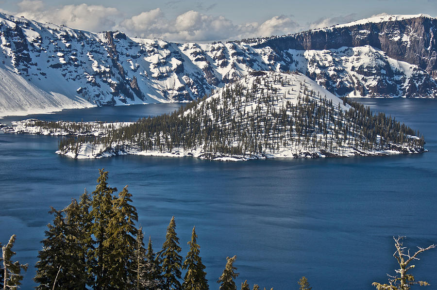 Crater Photograph - Crater Lake Oregon #6 by Steven Lapkin