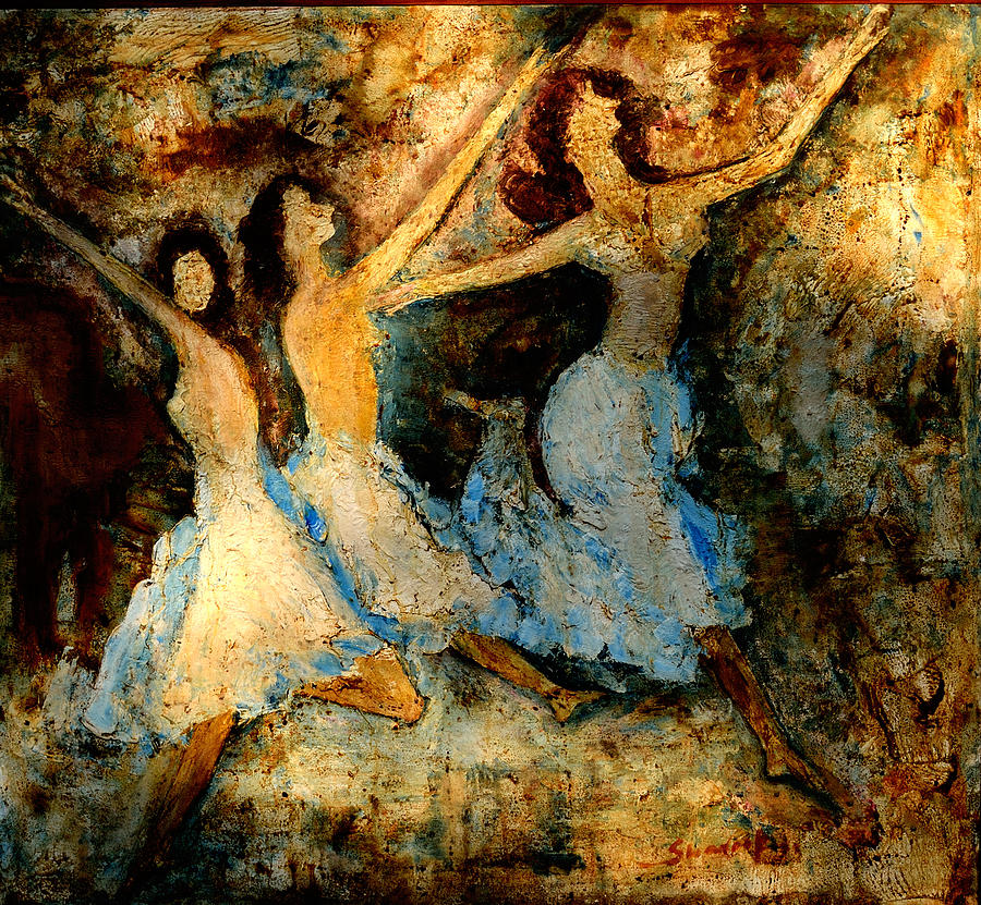 Oil Landscapes Painting - Dance Dance Dance #6 by Anand Swaroop Manchiraju