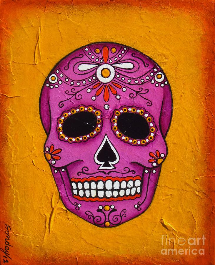 Skull Painting - Day of the Dead #1 by Joseph Sonday