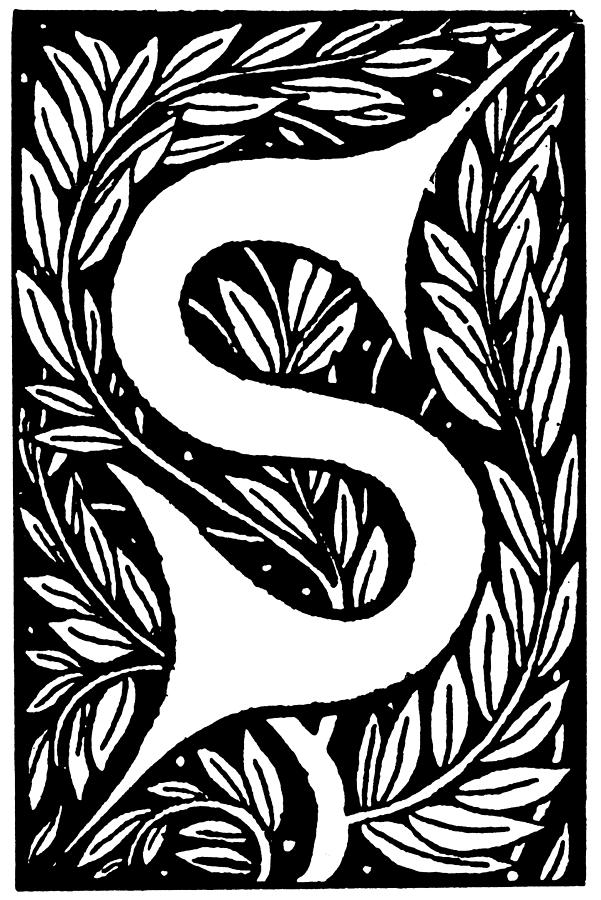 Decorative Initial, 1893 #6 Painting by Granger