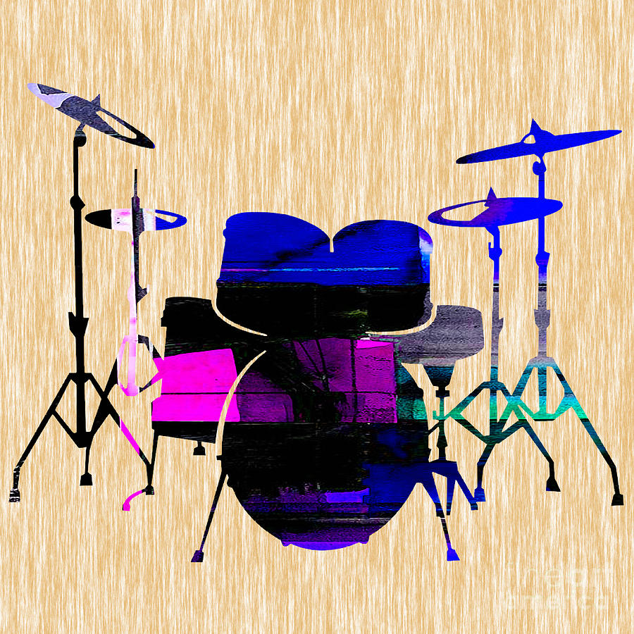 Rock And Roll Mixed Media - Drums #7 by Marvin Blaine