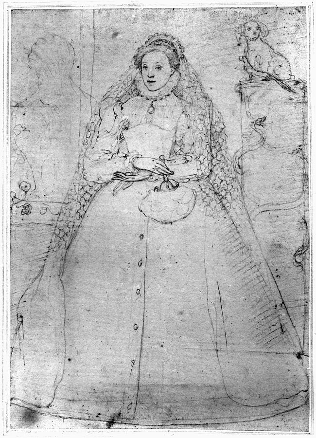 Elizabeth I (1533-1603) #6 Drawing by Granger