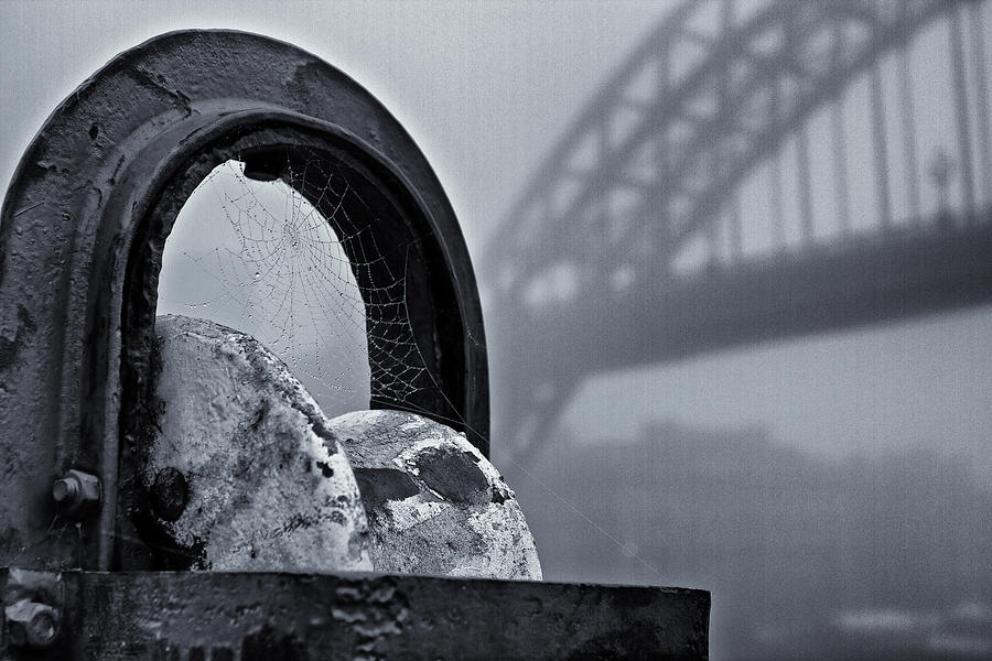 Architecture Photograph - Fog on the Tyne #6 by David Pringle