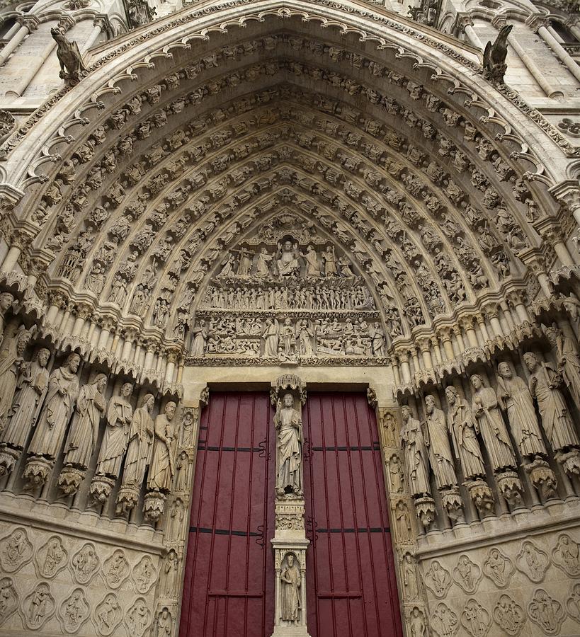 Architecture Photograph - France. Amiens. Notre Dame Cathedral #6 by Everett