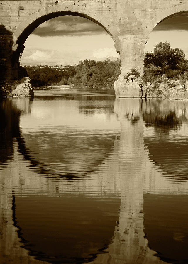 Architecture Photograph - France, Languedoc, Gard, View Of Pont #6 by David Barnes