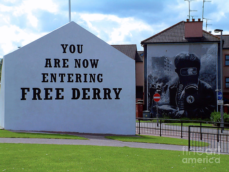 Flag Photograph - Free Derry Corner 3 by Nina Ficur Feenan