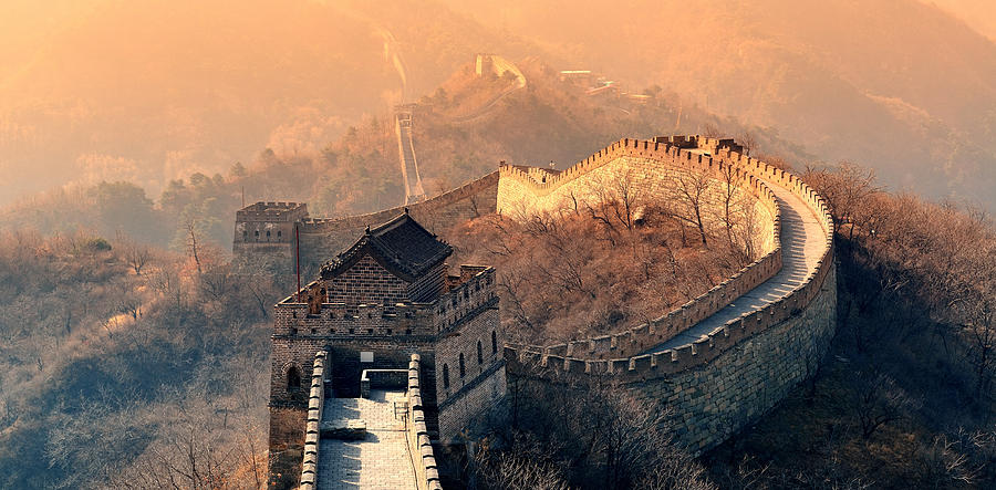 Great Wall morning #6 Photograph by Songquan Deng