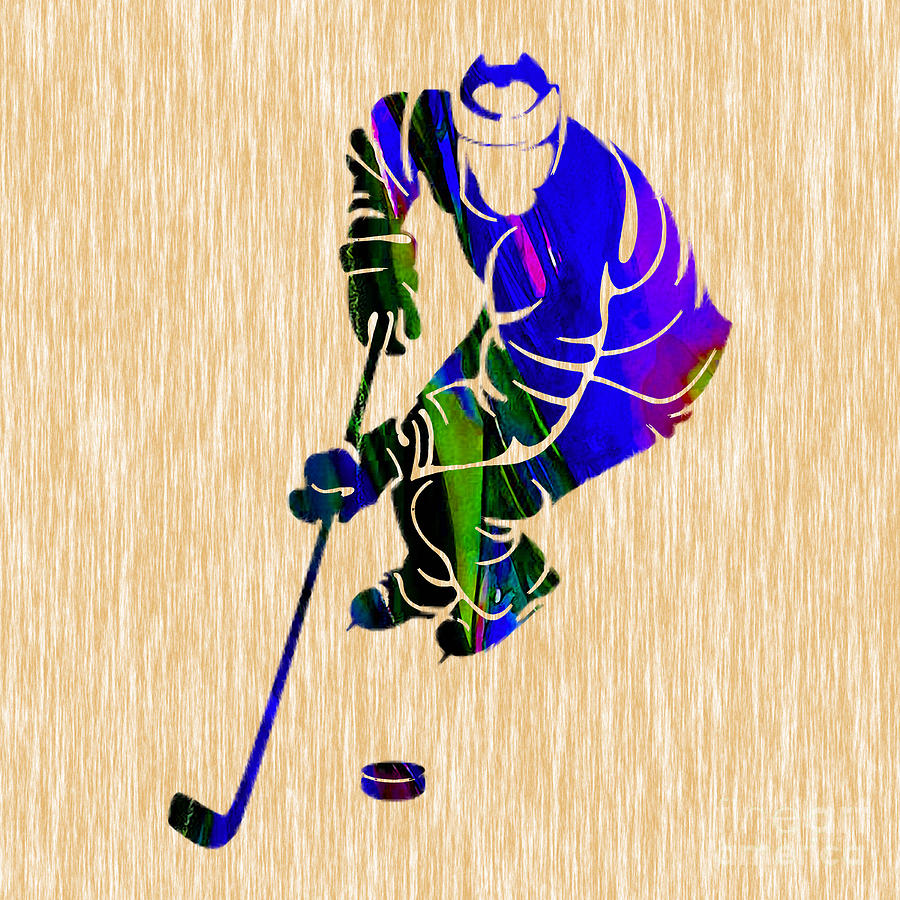 Hockey #6 Mixed Media by Marvin Blaine