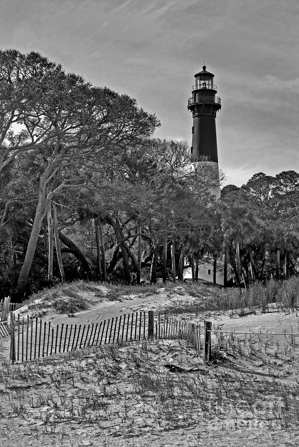 Lighthouse Photograph - Hunting Island Lighthouse #1 by Skip Willits