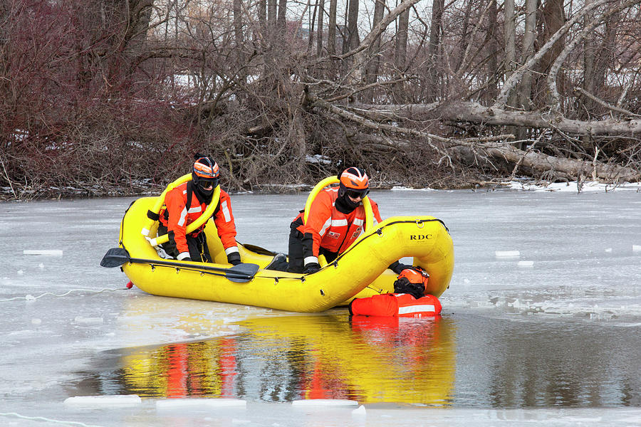 Ice Rescue Demonstration #6 Photograph by Jim West/science Photo Library