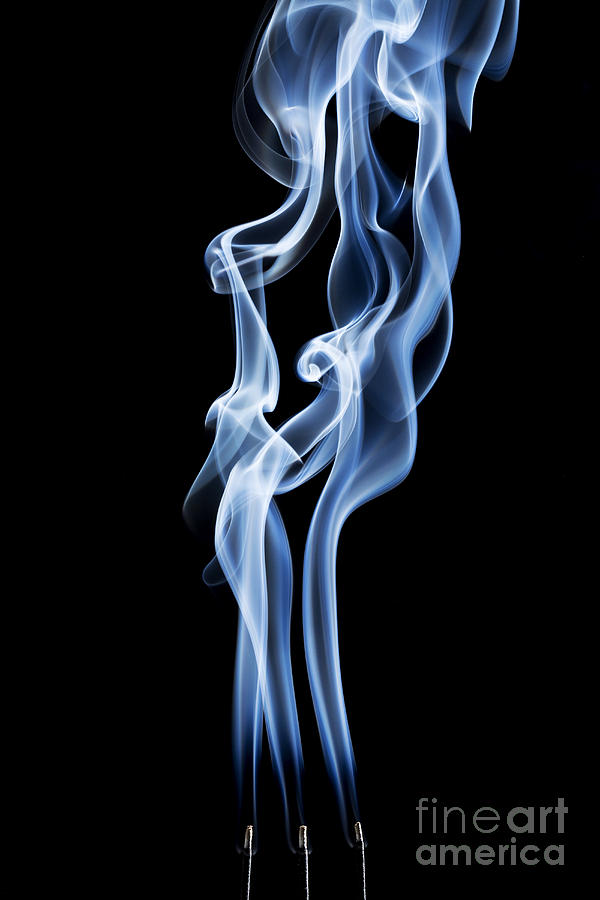 Incense Smoke Abstract #6 Photograph by Marek Uliasz