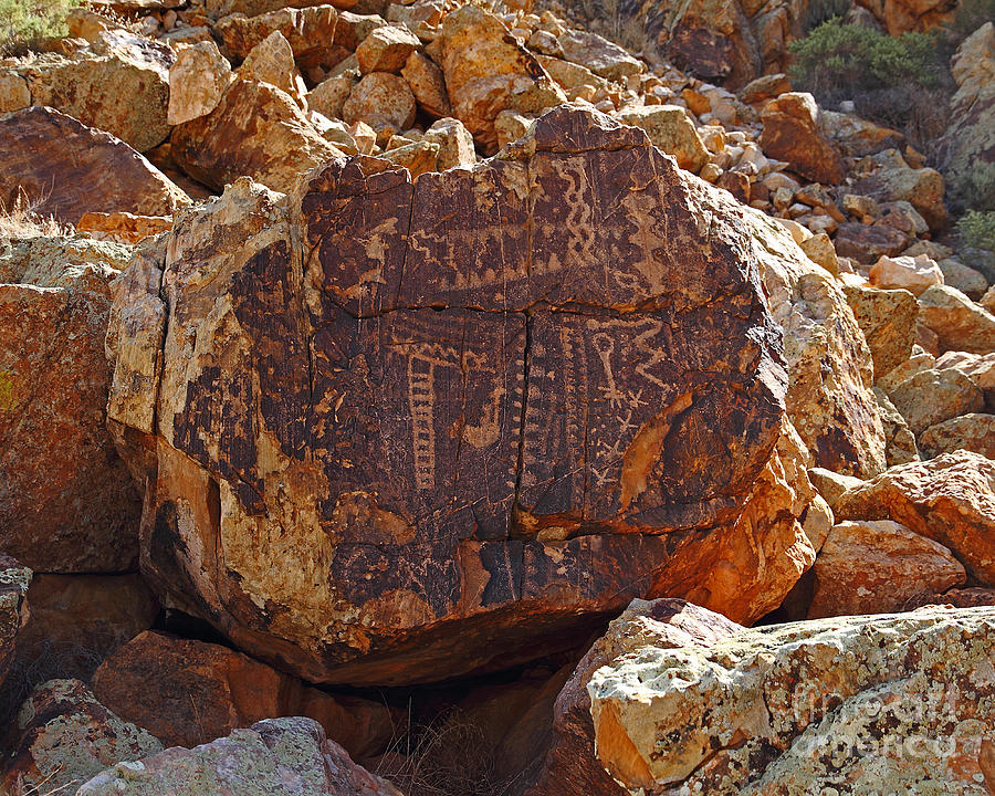 Indian Petroglyphs at Parowan Gap Utah #6 Photograph by Malcolm Howard
