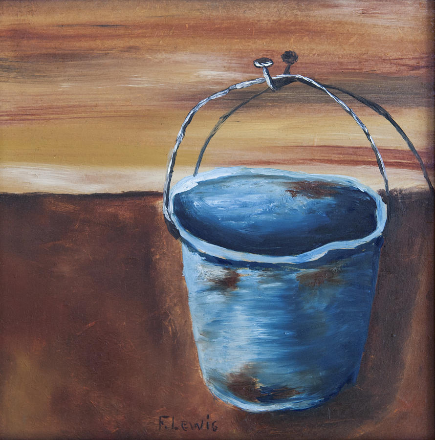 Bucket Painting - Milking Time by James Lewis