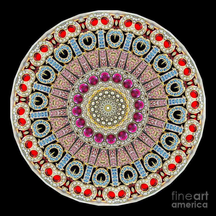 Abstract Photograph - Kaleidoscope Colorful Jeweled Rhinestones #6 by Amy Cicconi