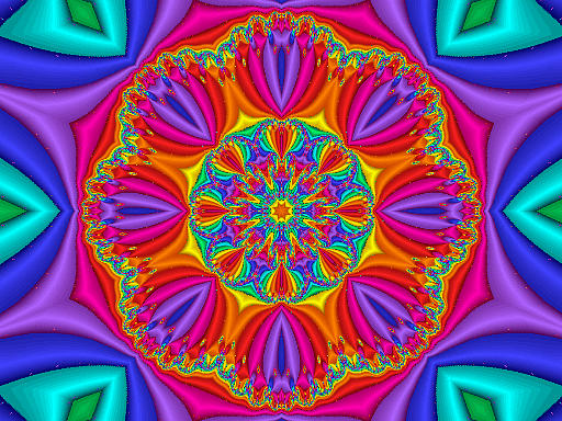 Kaleidoscopic Fractal #3 Painting by Bruce Nutting
