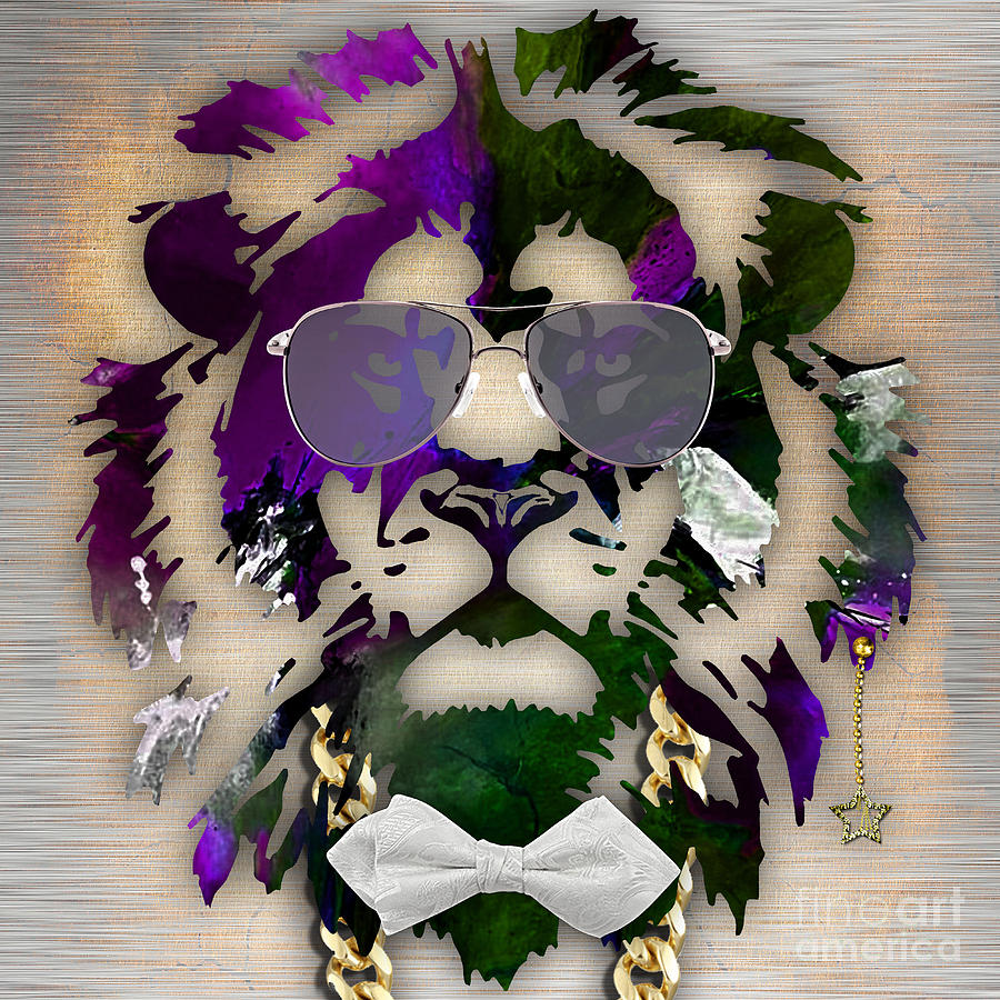 Fantasy Mixed Media - Lion Collection #6 by Marvin Blaine