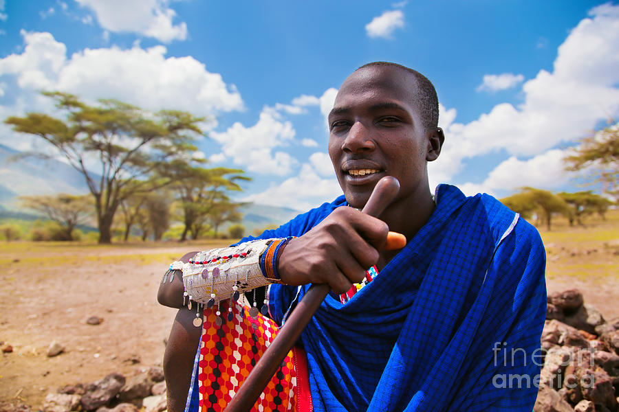 Maasai man portrait in Tanzania #6 Photograph by Michal Bednarek