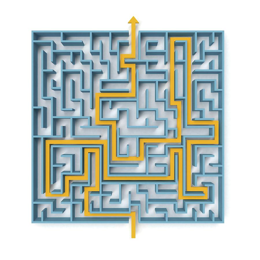 Pattern Photograph - Maze #6 by Wladimir Bulgar/science Photo Library