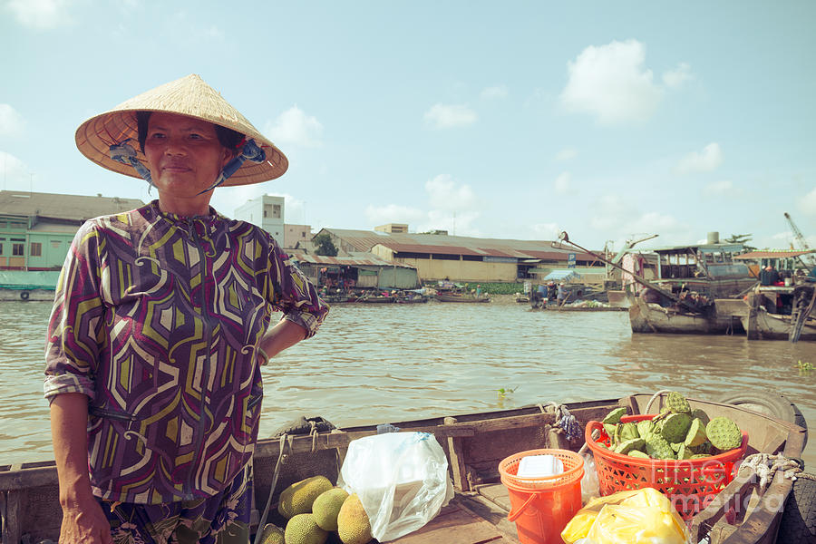 Transportation Photograph - Mekong floating market #6 by Nikita Buida
