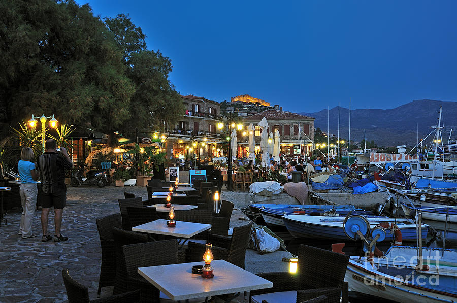 Molyvos village during dusk time #2 Photograph by George Atsametakis