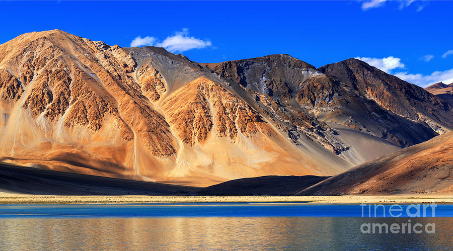 Mountains Pangong tso Lake Leh Ladakh Jammu and Kashmir India Photograph by  Rudra Narayan Mitra - Pixels