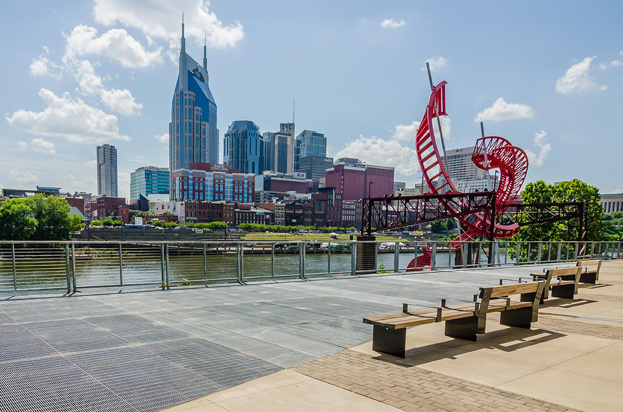 Nashville Tennessee Downtown Skyline And Streets Photograph