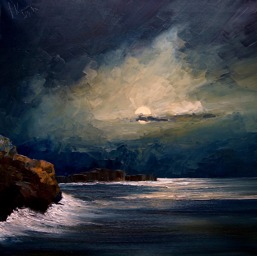 Night Painting - Night #6 by Justyna Kopania
