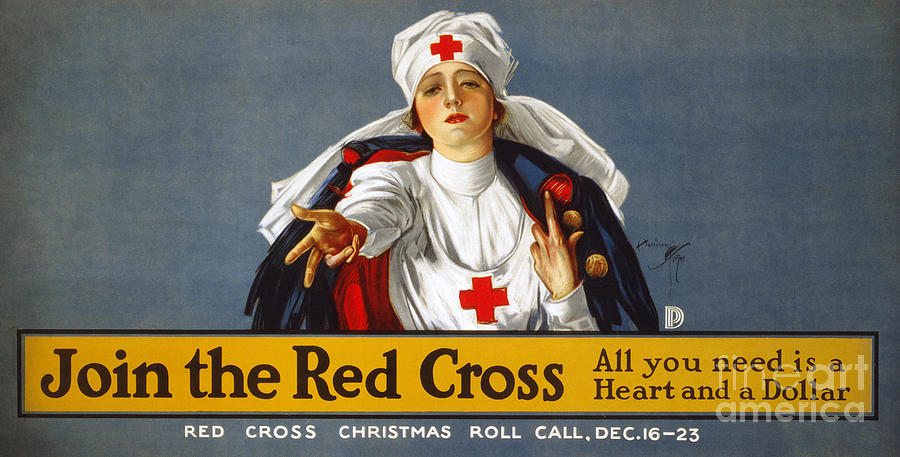 Portrait Photograph - Red Cross Poster, 1917 #6 by Granger