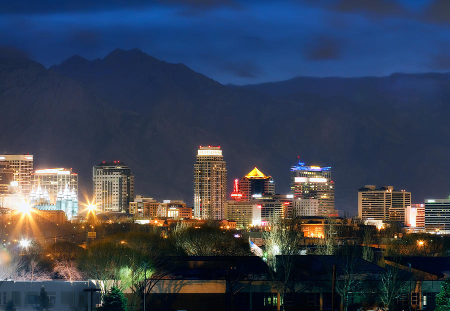 City Photograph - Salt Lake City Skyline #6 by Douglas Pulsipher