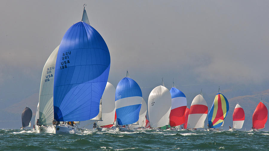 San Francisco Spinnakers #5 Photograph by Steven Lapkin