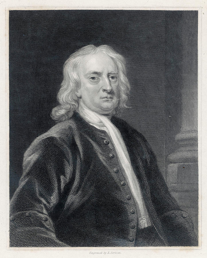 Telescope Drawing - Sir Isaac Newton (1642-1727), English #6 by Mary Evans Picture Library