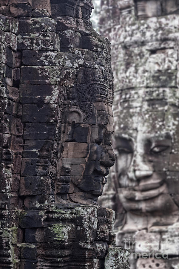 Smiling Faces of Bayon #6 Photograph by Joerg Lingnau