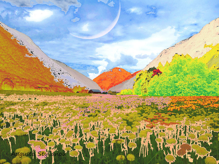 Planet Digital Art - Space Landscape #56 by Augusta Stylianou