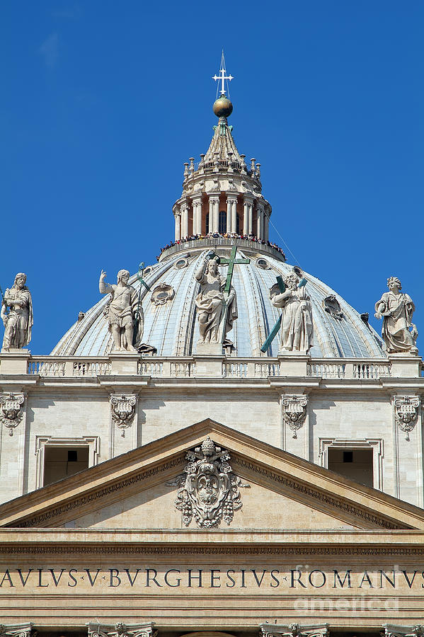 Holiday Photograph - St Peter dome in Vatican #1 by George Atsametakis