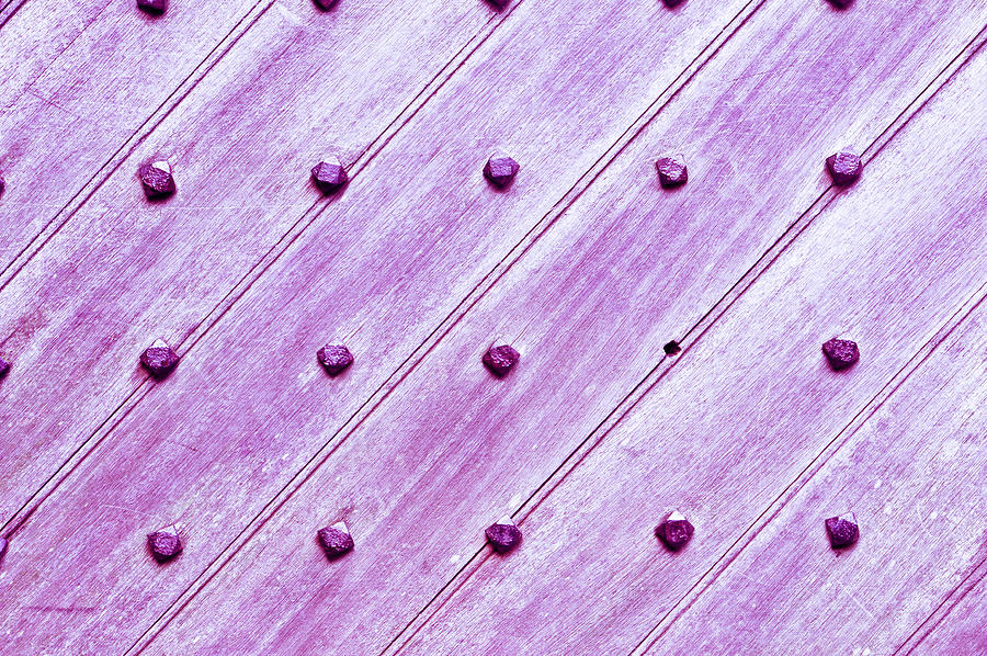 Studded wooden surface #6 Photograph by Tom Gowanlock