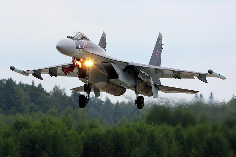 Su-35s Jet Fighter Of Russian Air Force Photograph by Artyom Anikeev ...