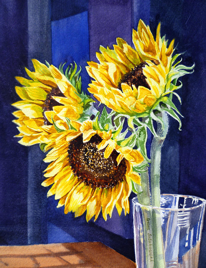 Sunflowers #4 Painting by Irina Sztukowski