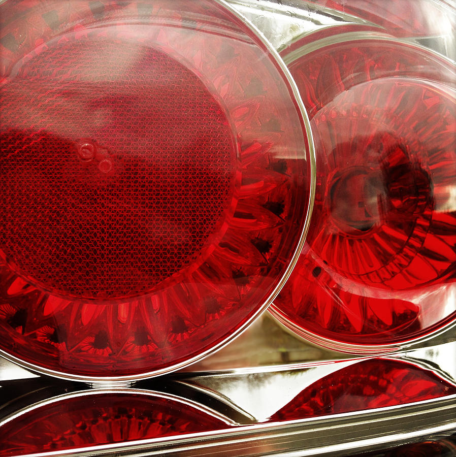 Lamp Photograph - Tail lights #6 by Les Cunliffe