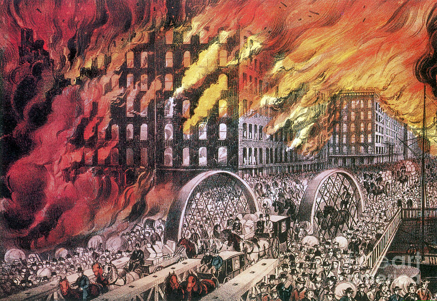 The Great Chicago Fire, 1871 #6 Photograph by Photo Researchers