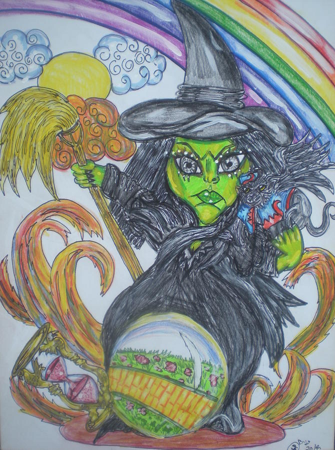 Fantasy Mixed Media - #6 The Wicked Witch Of West #6 by Terri Allbright