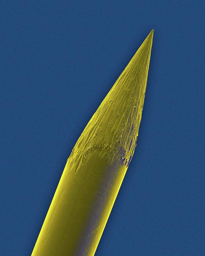 Tip Of A Tattoo Needle #6 Photograph by Dennis Kunkel Microscopy/science Photo Library