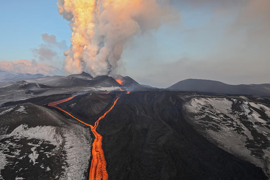 Tolbachik Volcano Erupting Kamchatka Photograph by Sergey Gorshkov